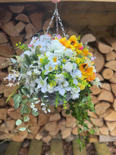 Load image into Gallery viewer, Pink Yellow and White Ombré Hanging Basket