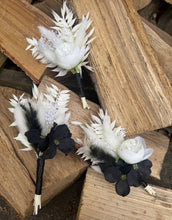 Load image into Gallery viewer, White, Ivory and Blsck Faux Flower, Pampas and Dried Foliage Wedding Collection