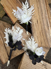 Load image into Gallery viewer, White, Ivory and Blsck Faux Flower, Pampas and Dried Foliage Wedding Collection
