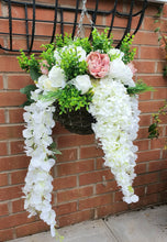 Load image into Gallery viewer, Hanging Basket - Pink Peony and White Roses