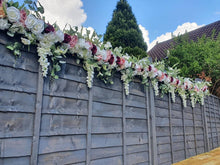 Load image into Gallery viewer, Romance Garland - Burgundy, Blush Pink and Ivory Garland - Garden, Wedding, Stair Rail