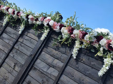 Load image into Gallery viewer, Romance Garland - Burgundy, Blush Pink and Ivory Garland - Garden, Wedding, Stair Rail