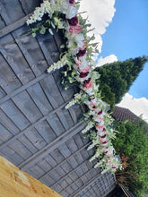 Load image into Gallery viewer, Romance Garland - Burgundy, Blush Pink and Ivory Garland - Garden, Wedding, Stair Rail