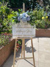 Load image into Gallery viewer, Duck Egg Blue Flower Swag - Perfect for a Wedding Easel - Artificial Wedding Flowers