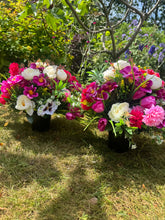Load image into Gallery viewer, Pink and Purple Mix Artificial Grave Pot
