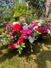 Load image into Gallery viewer, Pink and Purple Mix Artificial Grave Pot
