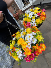 Load image into Gallery viewer, Pink Yellow and Orange Hanging Baskets
