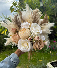 Load image into Gallery viewer, Nude Coffe and Ivory Faux Flower, Pampas and Dried Foliage Wedding Collection
