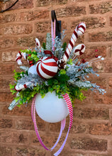 Load image into Gallery viewer, Candy Cane Kissing Ball Bauble
