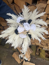 Load image into Gallery viewer, White, Ivory and Blsck Faux Flower, Pampas and Dried Foliage Wedding Collection
