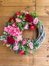 Load image into Gallery viewer, Pink and Red Wreath
