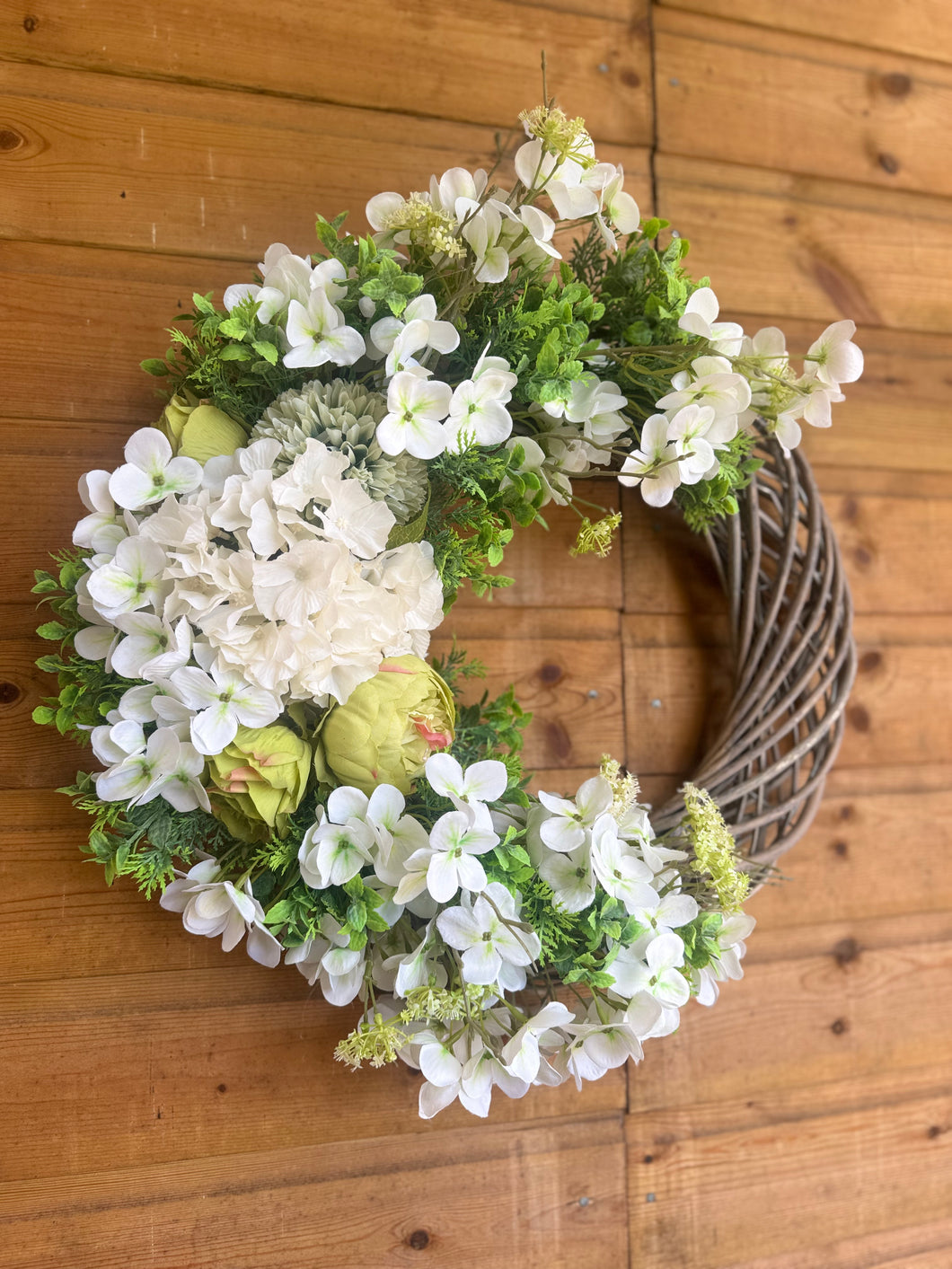 White and Green Wreath