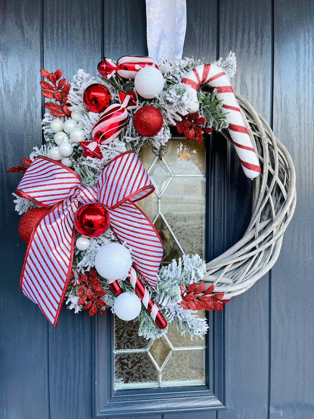 35cm Candy Cane Wreath