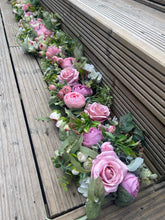 Load image into Gallery viewer, Pink, Lilac and Peach Ranunculus Garland
