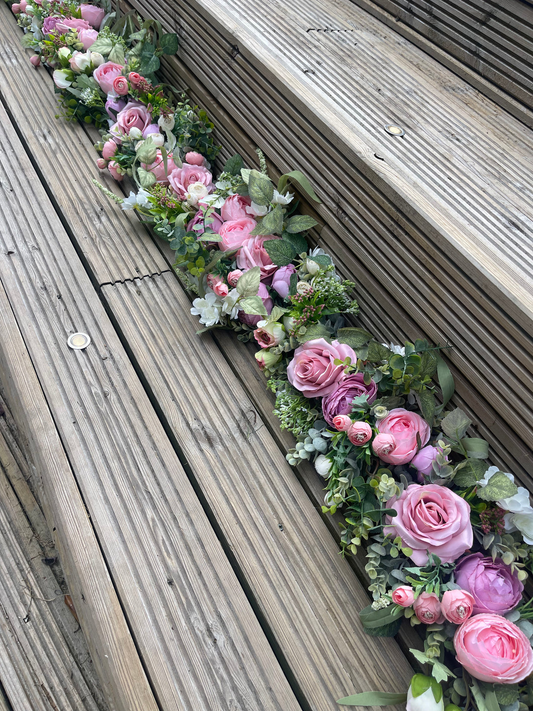 Pink, Lilac and Peach Ranunculus Garland